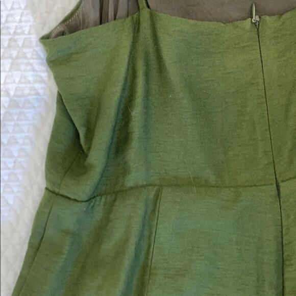 Line and Dot Green Spaghetti Strap Jumpsuit | Sz S - Picture 6 of 8